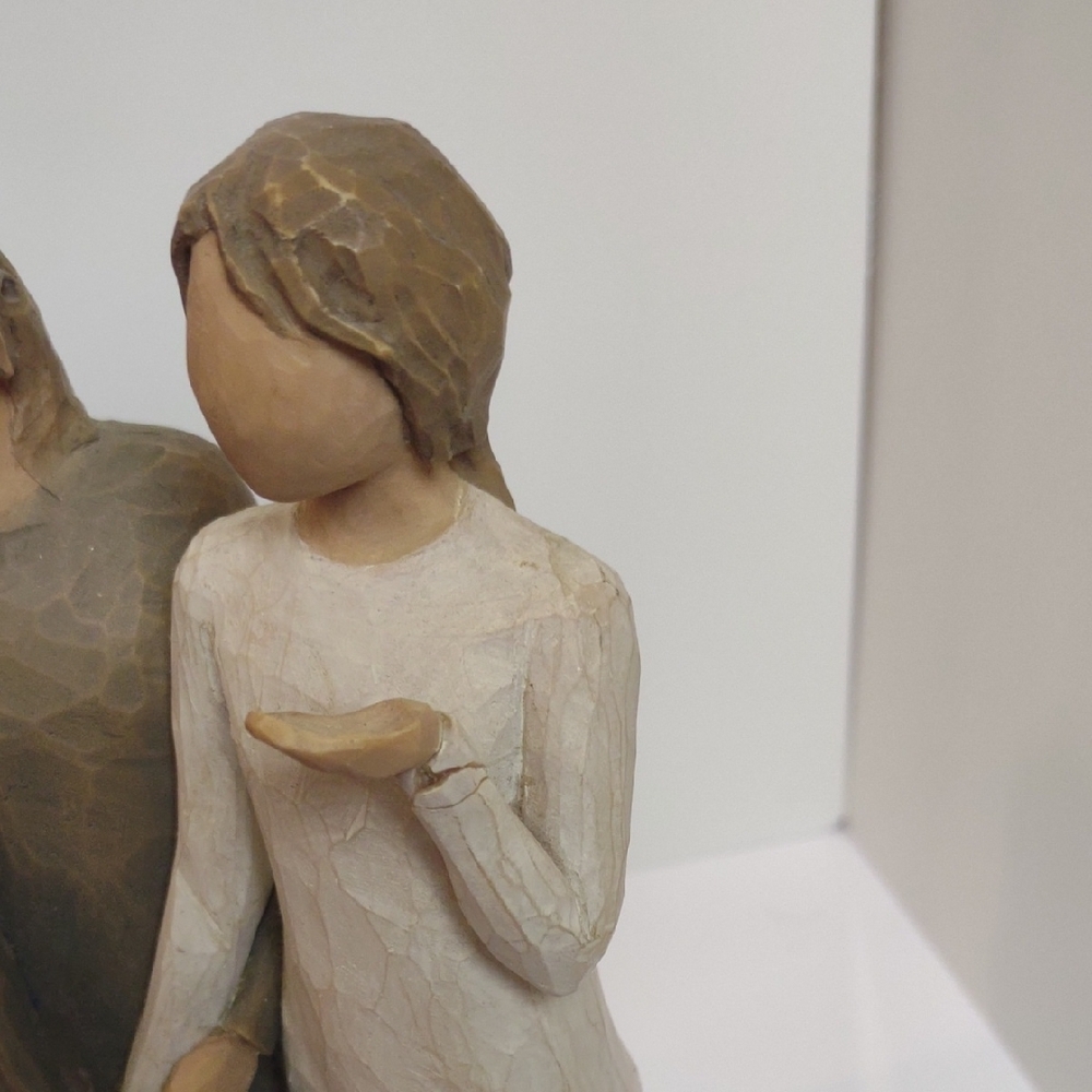Willow Tree Brown and Cream Sculpture Art - Picture 2 of 5
